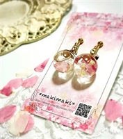 季節を愛でる、大人の桜ピアス／イヤリング(ネジ式イヤリング＋200円)