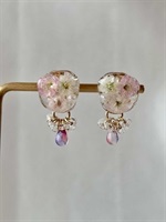 澄花 ―sumika― 本物のお花のピアス(淡紫（あわむらさき）)