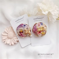 華やかフラワーと蝶々のポニーフック