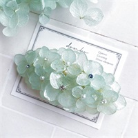 紫陽花が満開＊バレッタ（ミントグリーン）