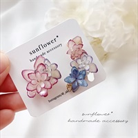 紫陽花の花束　イヤーカフ＆イヤリング