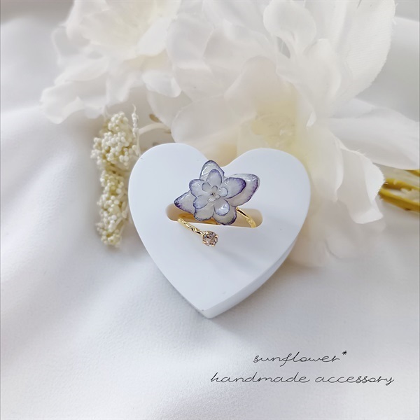  紫陽花のフォークリング ～Lavender～