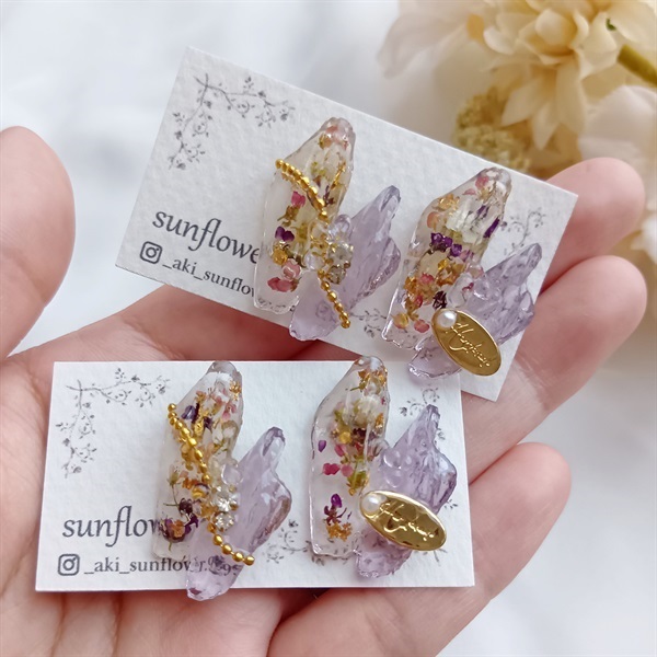 花霞のピアス ～Purple～
